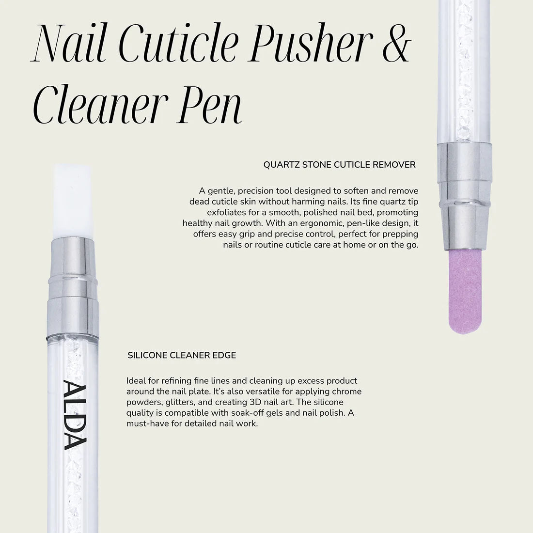 ALDA - Cuticle Pusher and Cleaner Pen