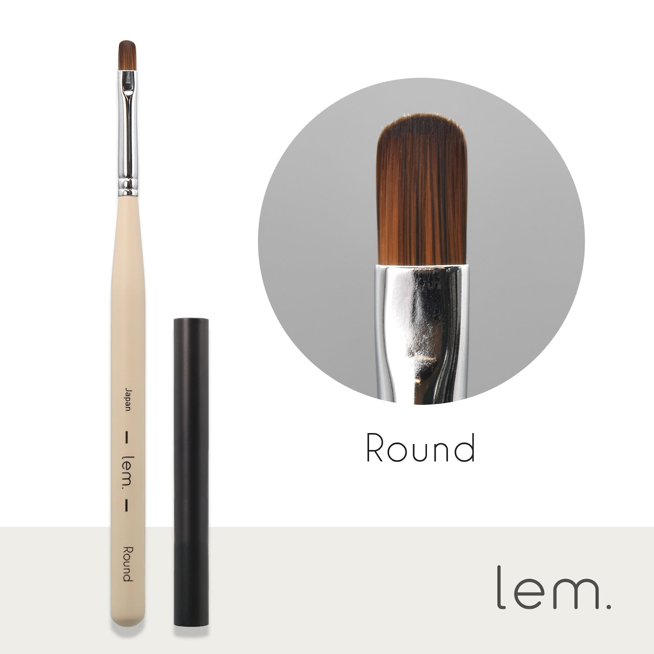 Lem - Nail Brushes (Round, Flat, Long liner) (B01RO, B02FL, B03LL)
