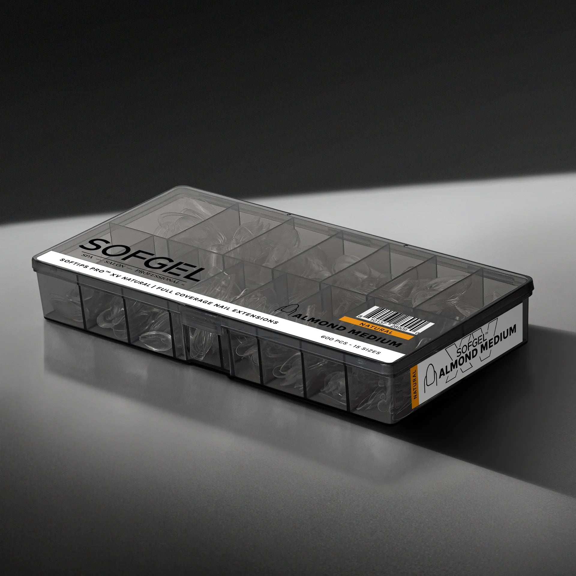 SOFGEL - SOFTIPS PRO XV Natural Almond Medium - 600pcs