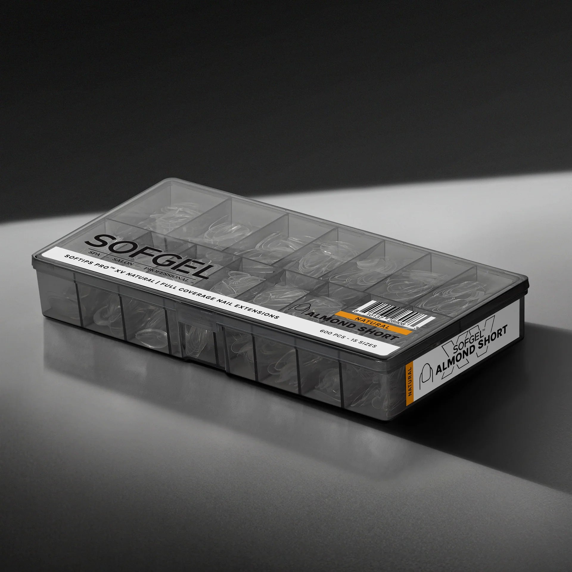 SOFGEL - SOFTIPS PRO XV Natural Almond Short - 600pcs