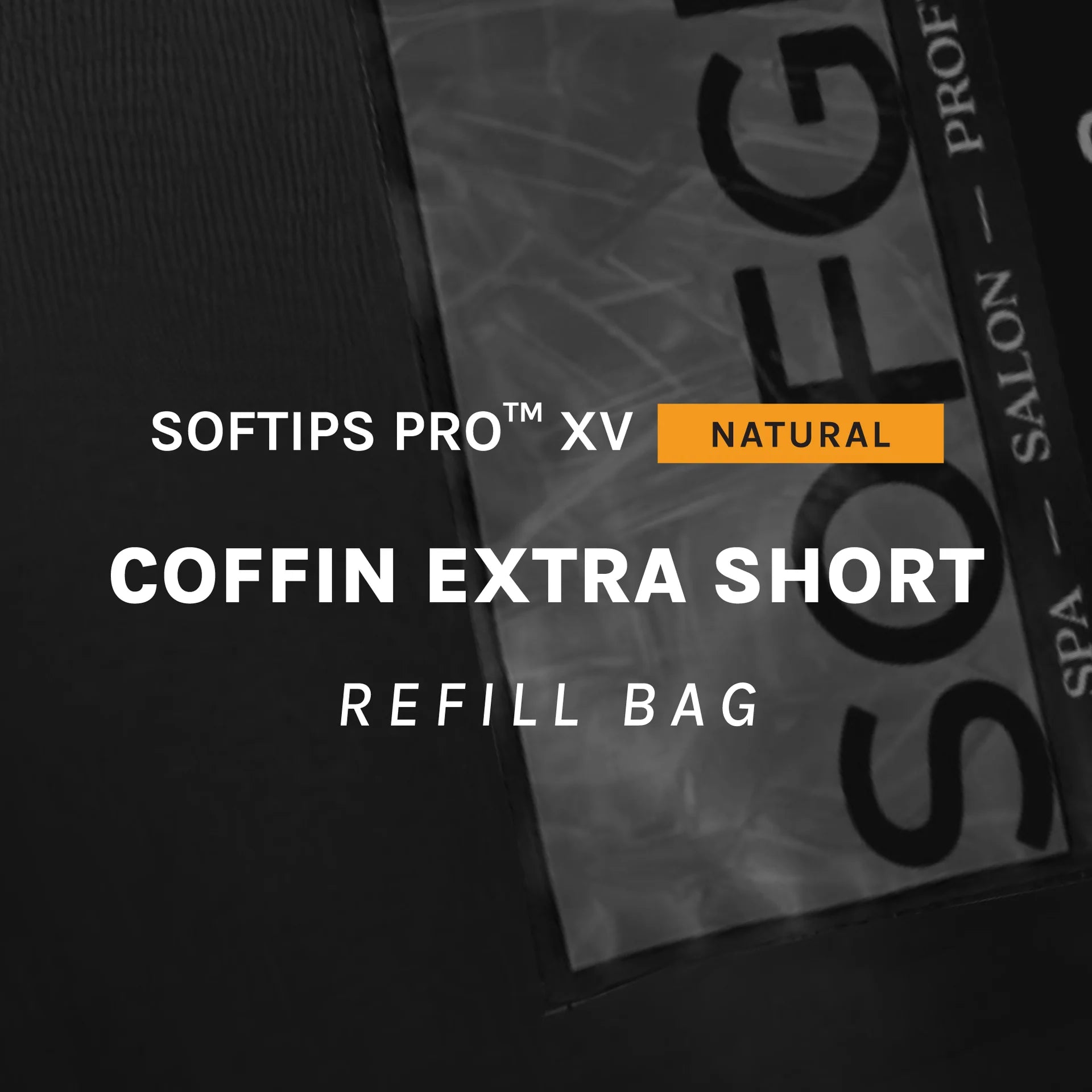 SOFGEL - SOFTIPS PRO XV Natural Coffin Extra Short - 600pcs