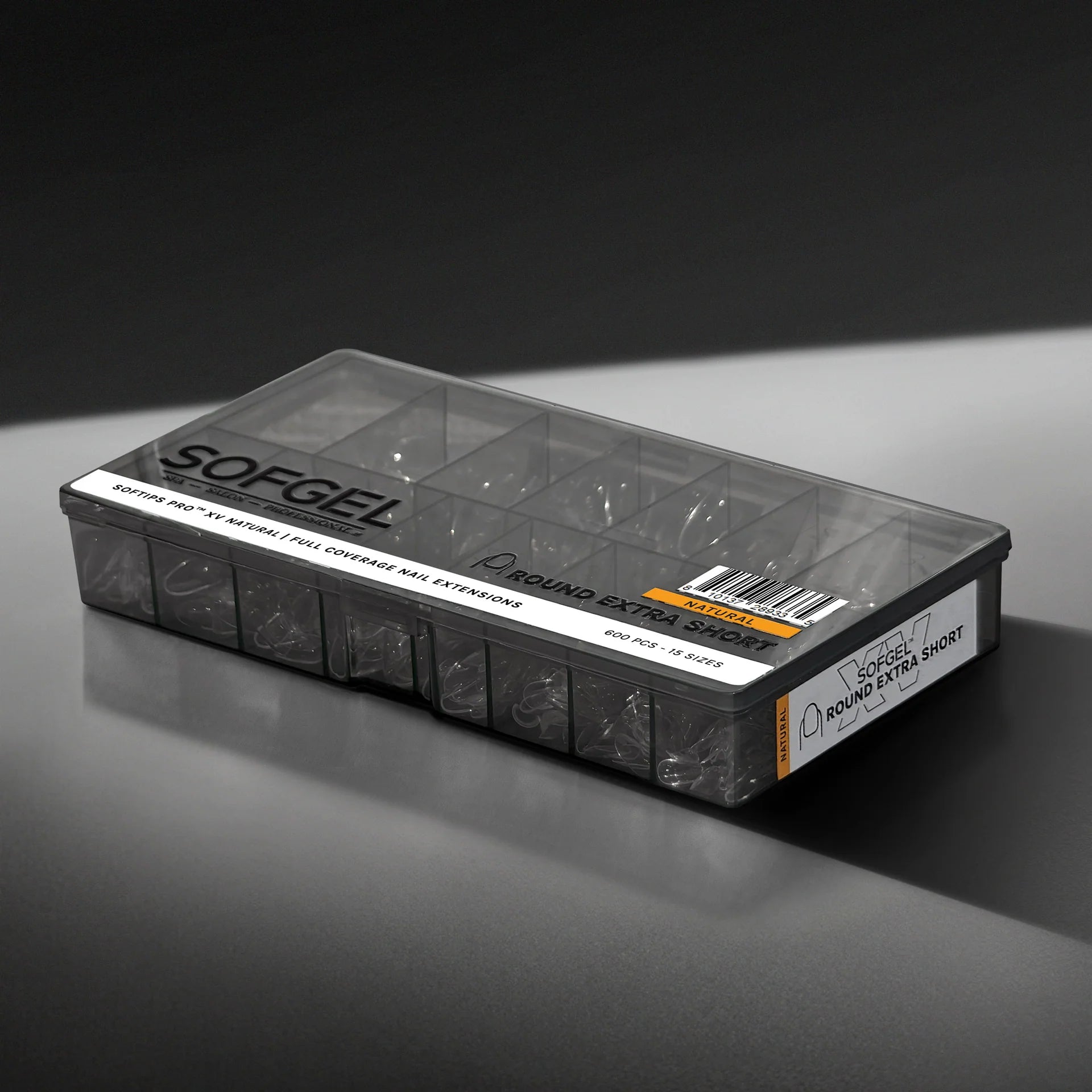 SOFGEL - SOFTIPS PRO XV Natural Round Extra Short - 600pcs