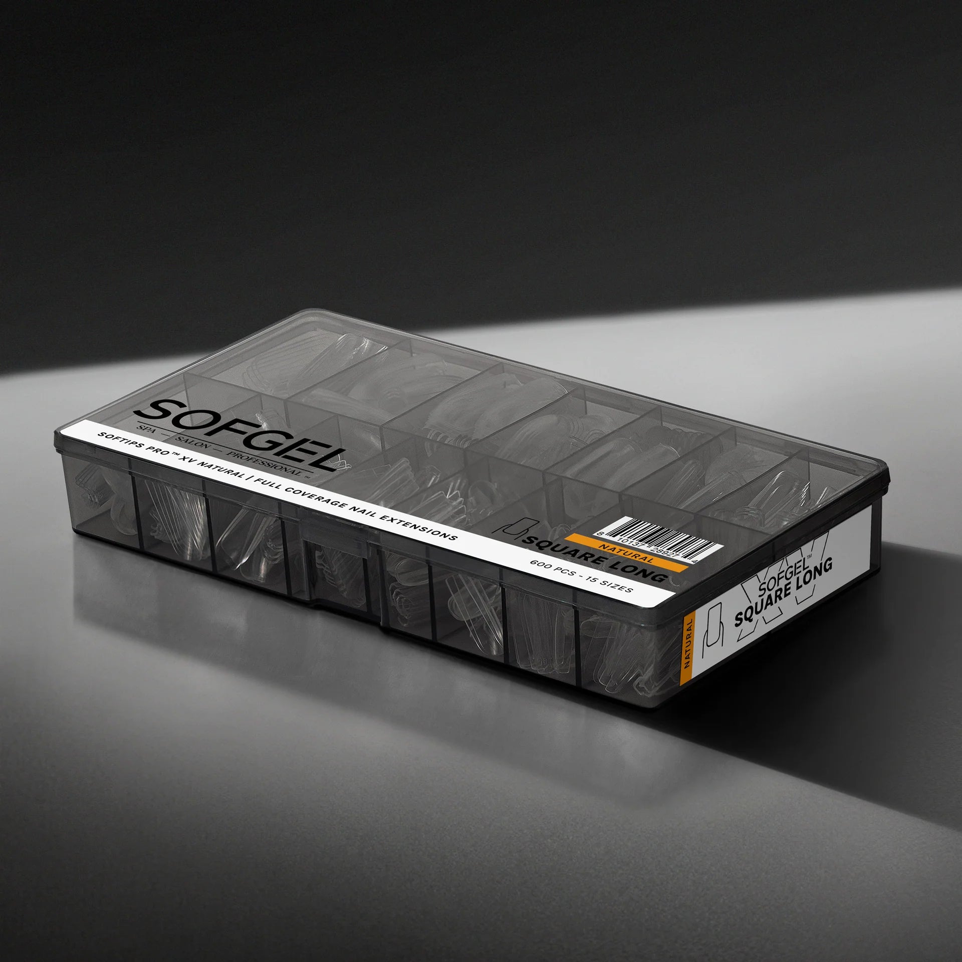 SOFGEL - SOFTIPS PRO XV Natural Square Long - 600pcs