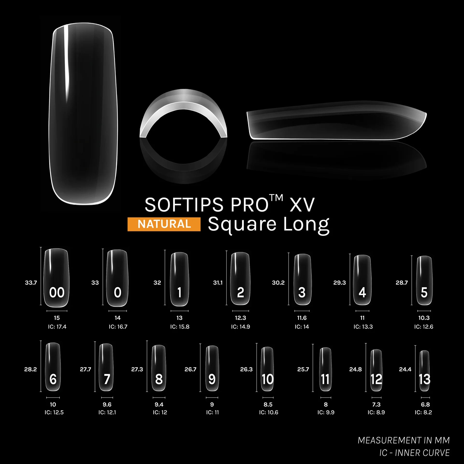 SOFGEL - SOFTIPS PRO XV Natural Square Long - 600pcs