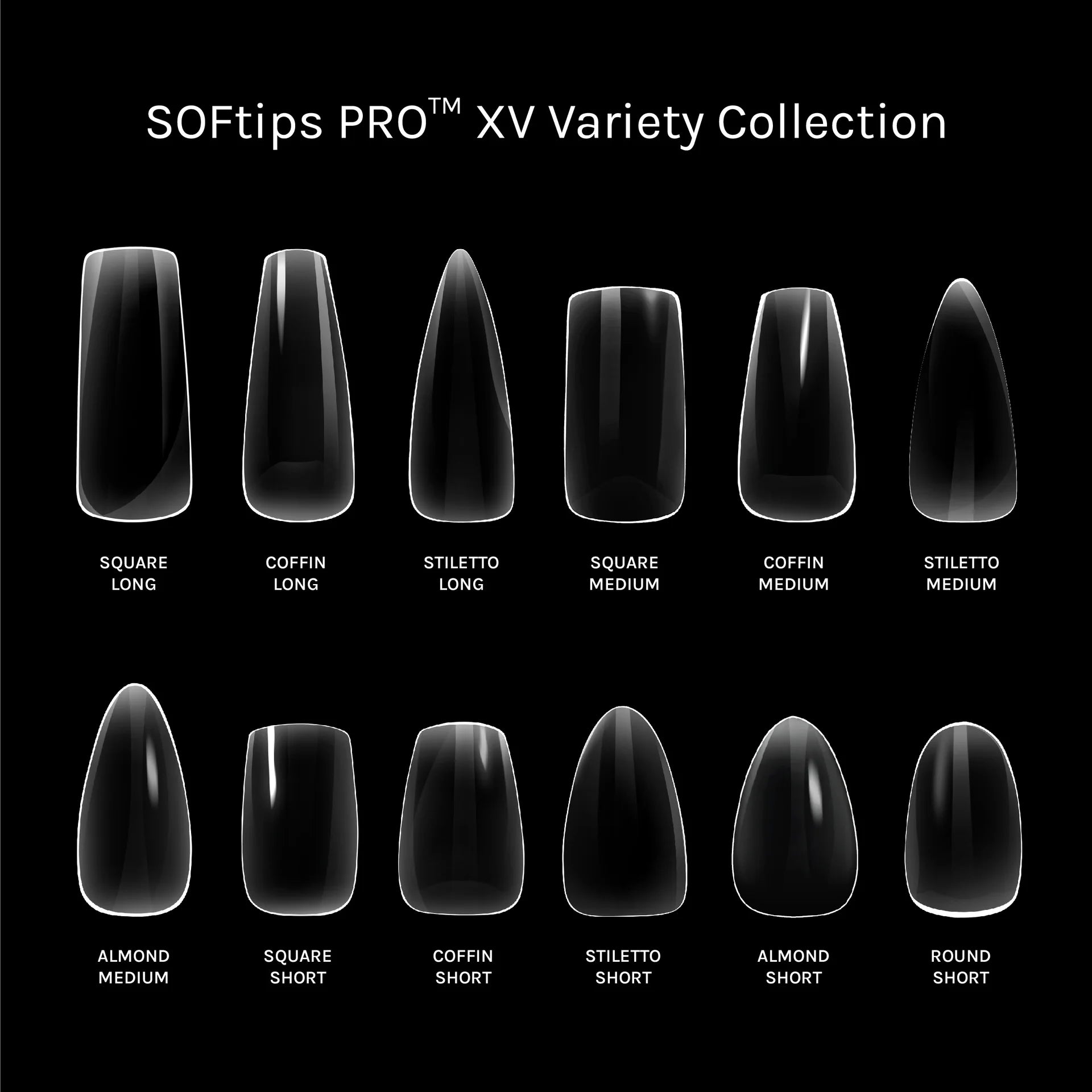 SOFGEL - SOFTIPS PRO XV Natural Variety Collection Box - 720pcs