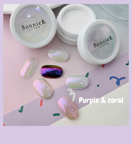 Bonniebee Petit Satin Mirror Powder [Purple & Coral]