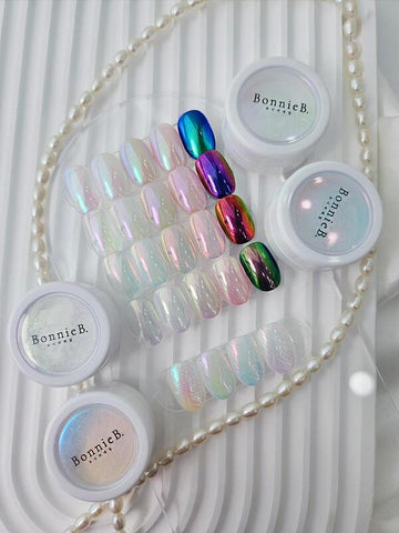 Bonniebee Petit Satin Mirror Powder [Green & Blue]