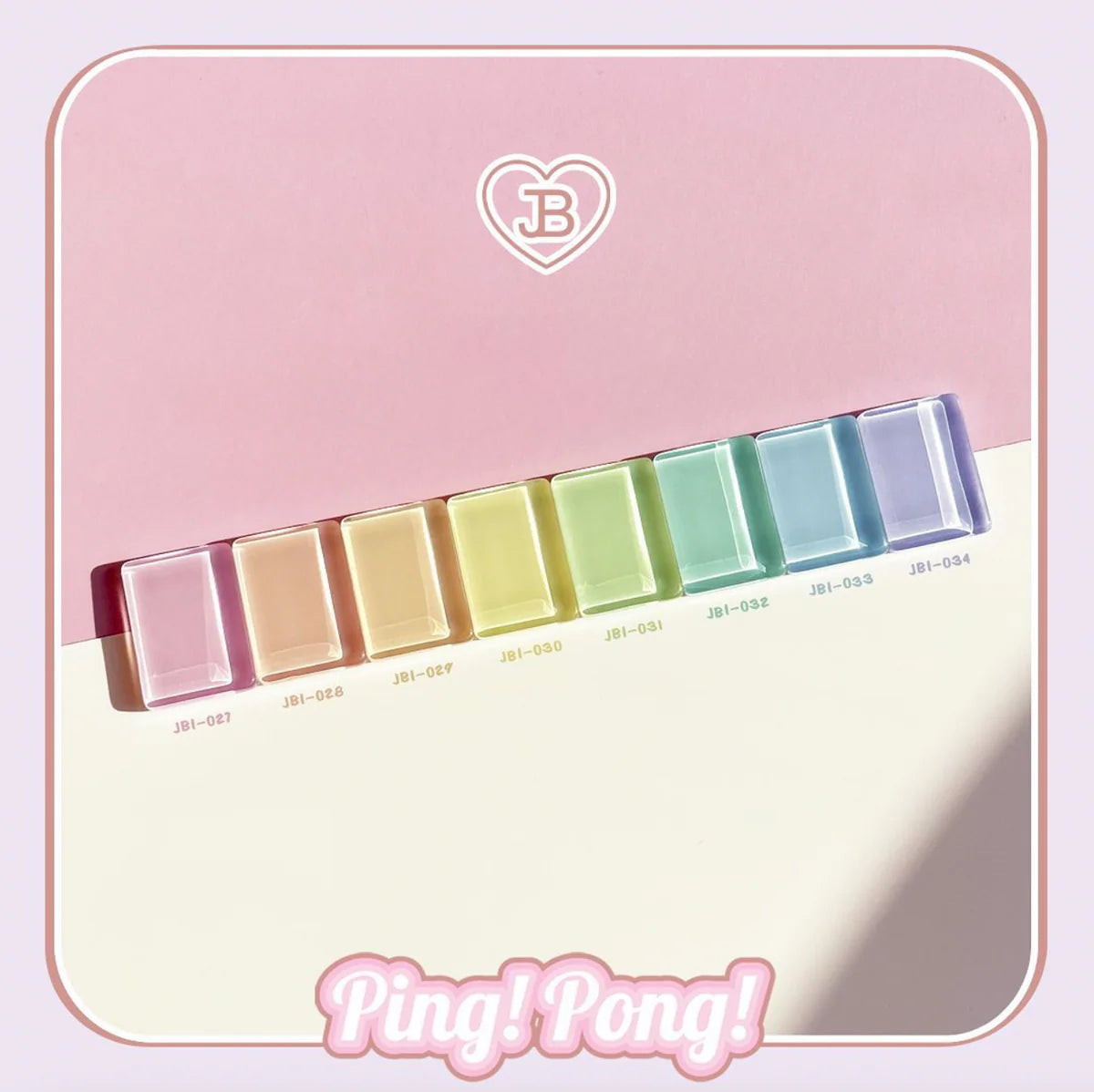 JIN.B Ping Pong Collection 8 Piece Pastel Color Gel