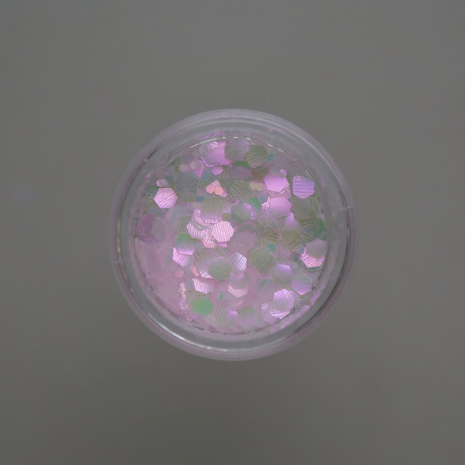 Ungu Nails - Pixie Pink Hologram (Star + Hexagon)