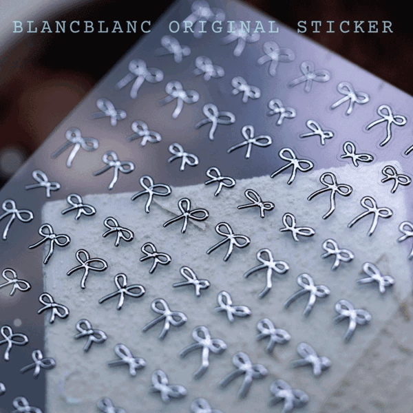 Blanc Blanc - (s294, s299) Chrome Volume Wire Ribbon Sticker