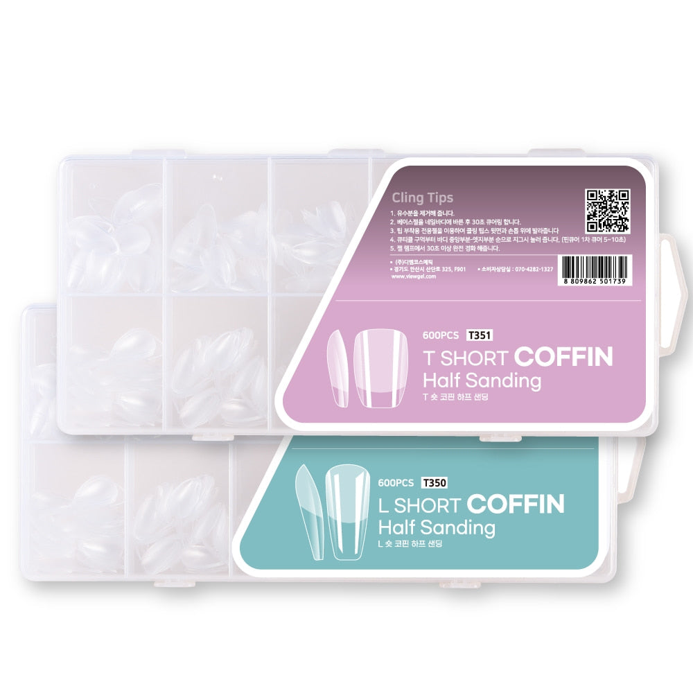 Viewgel - Cling Tip Coffin 600Tips (2 types)