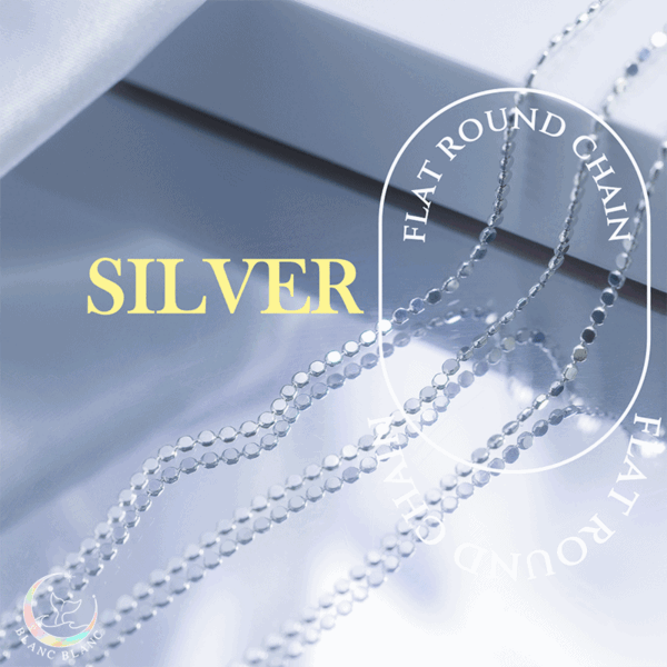 Blanc Blanc - (P117) Silver Flat Dot Chain
