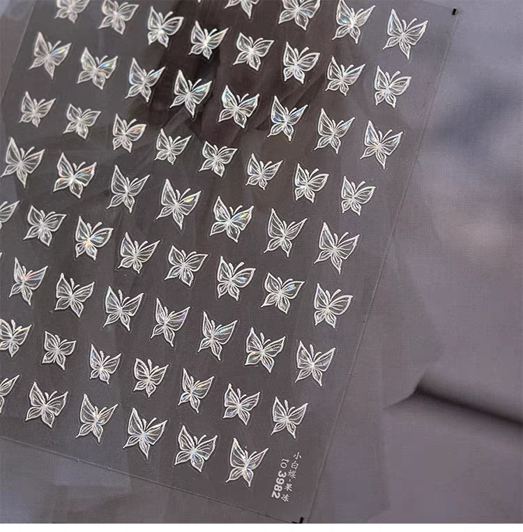 3982 - Self-Adhesive Holographic Butterfly Nail Stickers