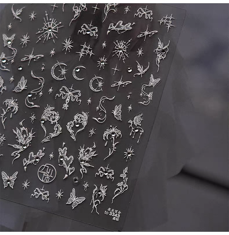 3343 - Self-Adhesive Celestial Nature Nail Stickers