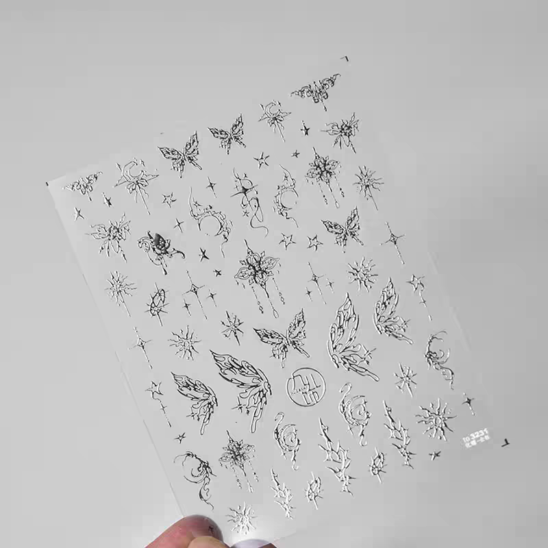 3231(S) - Self-Adhesive Celestial Fairy Nail Stickers (Silver)