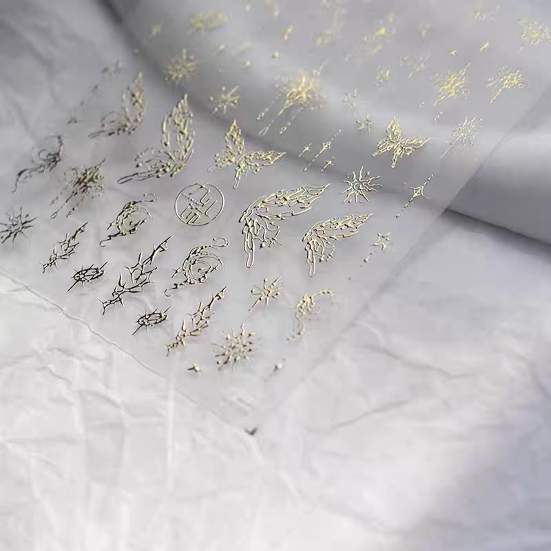 3231(G) - Self-Adhesive Celestial Fairy Nail Stickers (Gold)