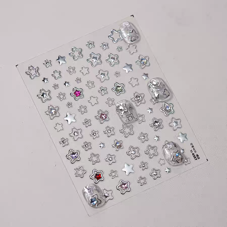4357 - Self-Adhesive Star Jewel Nail Stickers