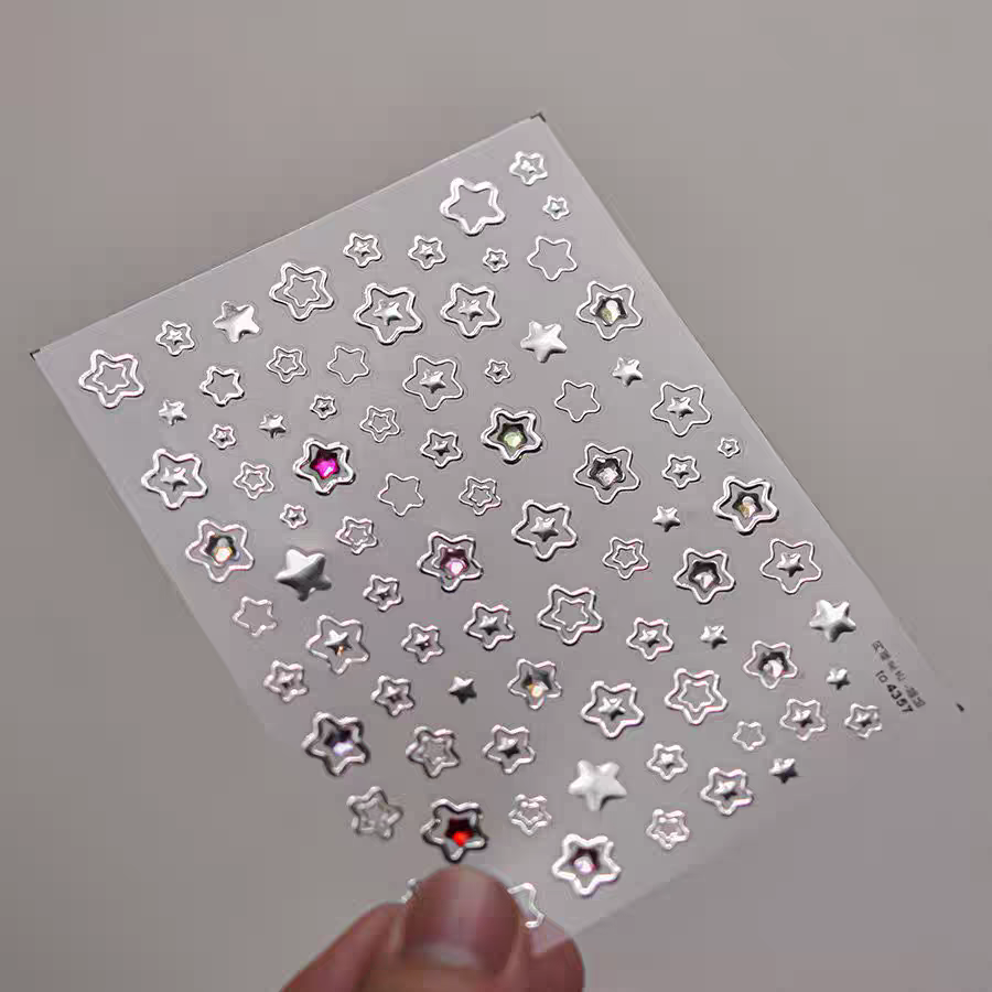 4357 - Self-Adhesive Star Jewel Nail Stickers