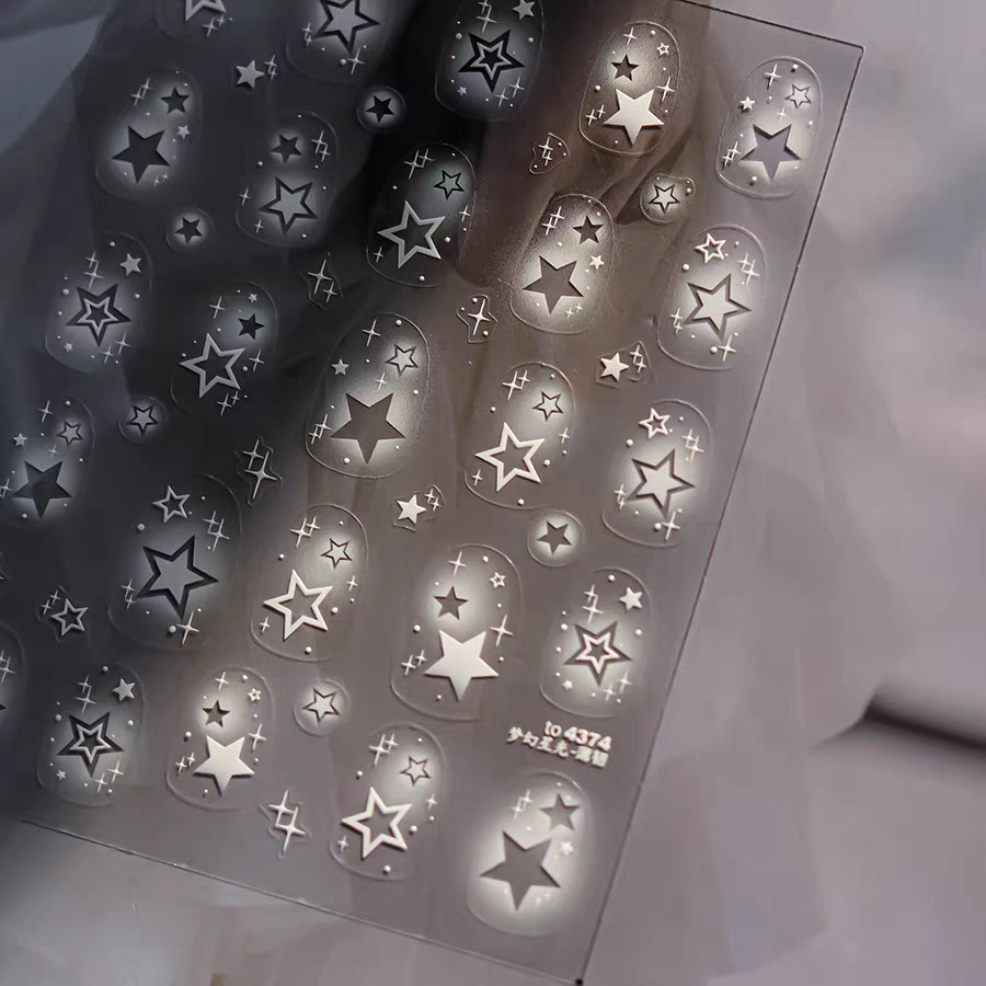 4374 - Self-Adhesive Star Full Nail Stickers