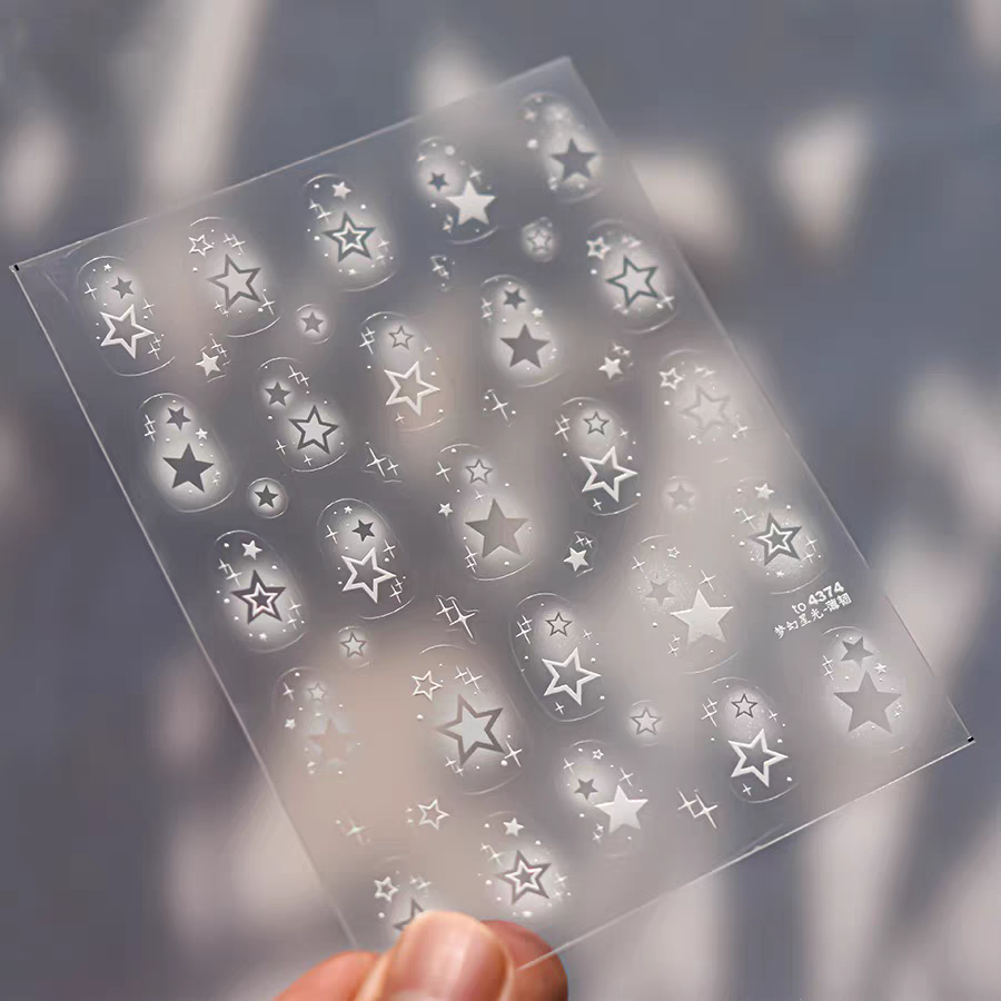 4374 - Self-Adhesive Star Full Nail Stickers