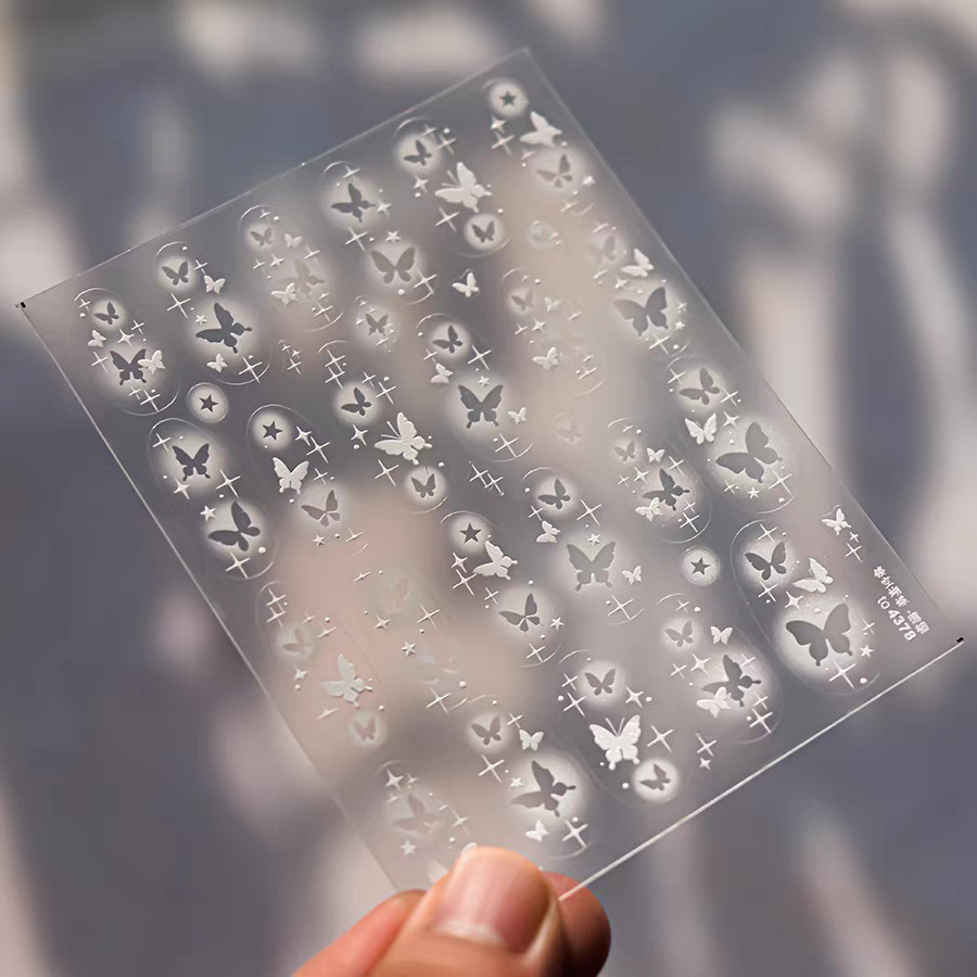 4378 - Self-Adhesive Butterfly Full Nail Stickers