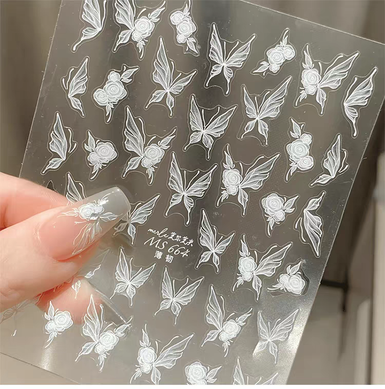MS664 - Self-Adhesive Butterfly Nail Stickers