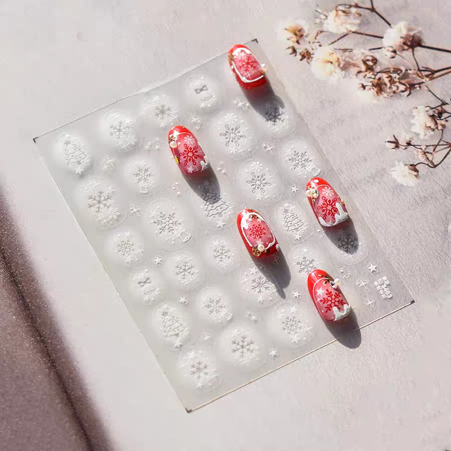 3463 - Self-Adhesive Snowflake Festive Nail Stickers
