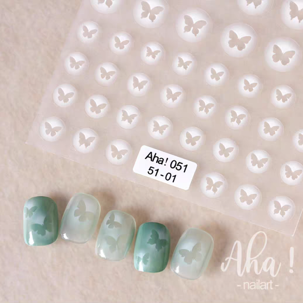 Aha051 - Self-Adhesive Butterfly Nail Stickers