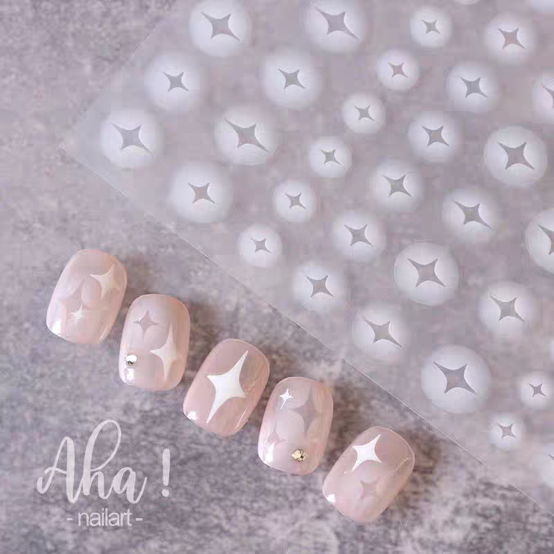 Aha055 - Self-Adhesive Star Nail Stickers