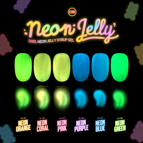 DGEL - Neon Jelly Syrup Gel (6pc)