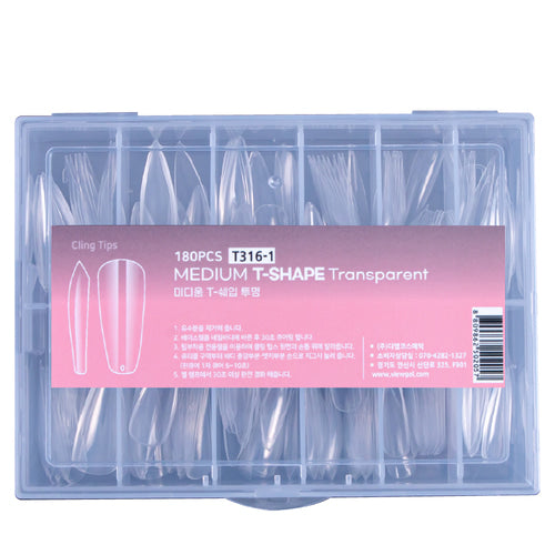 Viewgel - Cling Tip Gel Nail Tip Extension Full Tip 180 Tip (6 types)