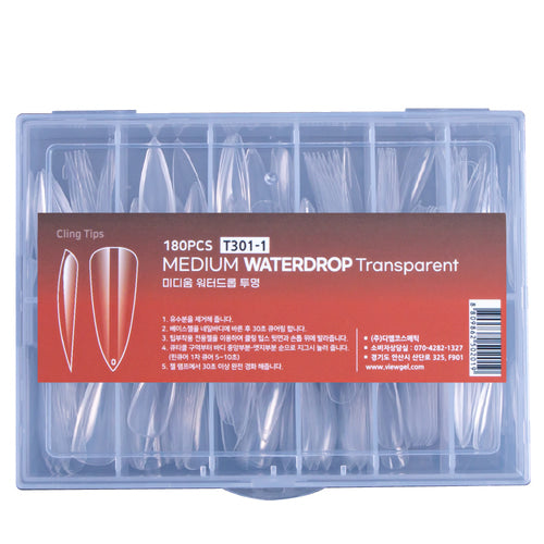 Viewgel - Cling Tip Gel Nail Tip Extension Full Tip 180 Tip (6 types)
