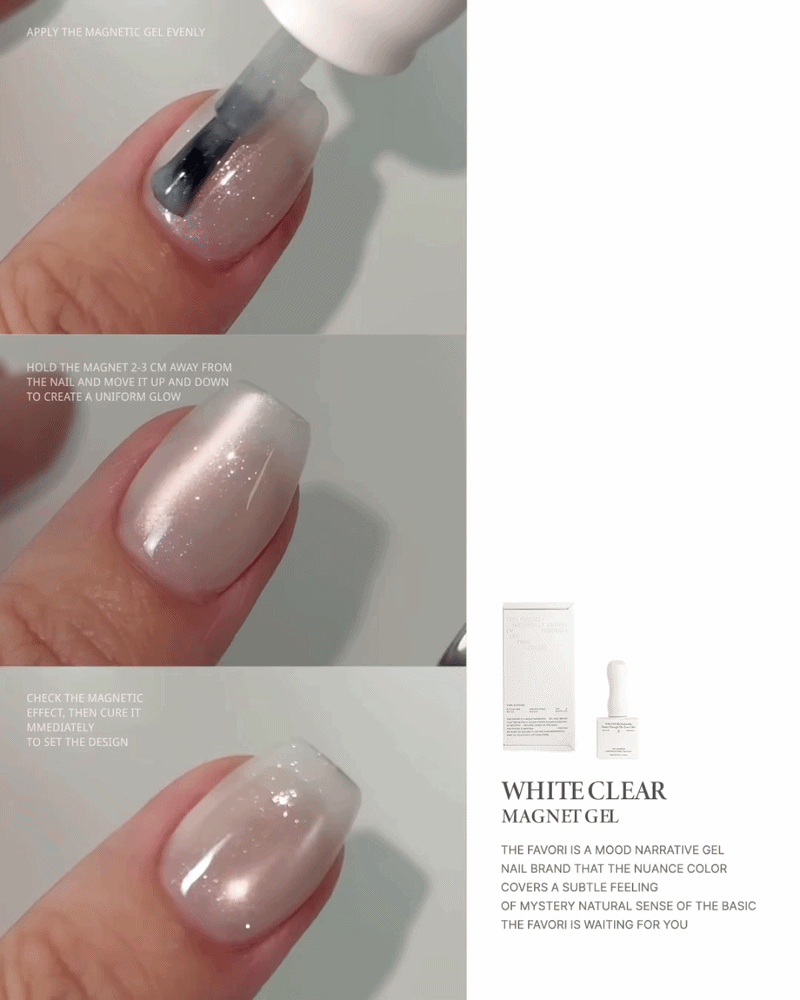 The Favori - White Clear Magnet Gel