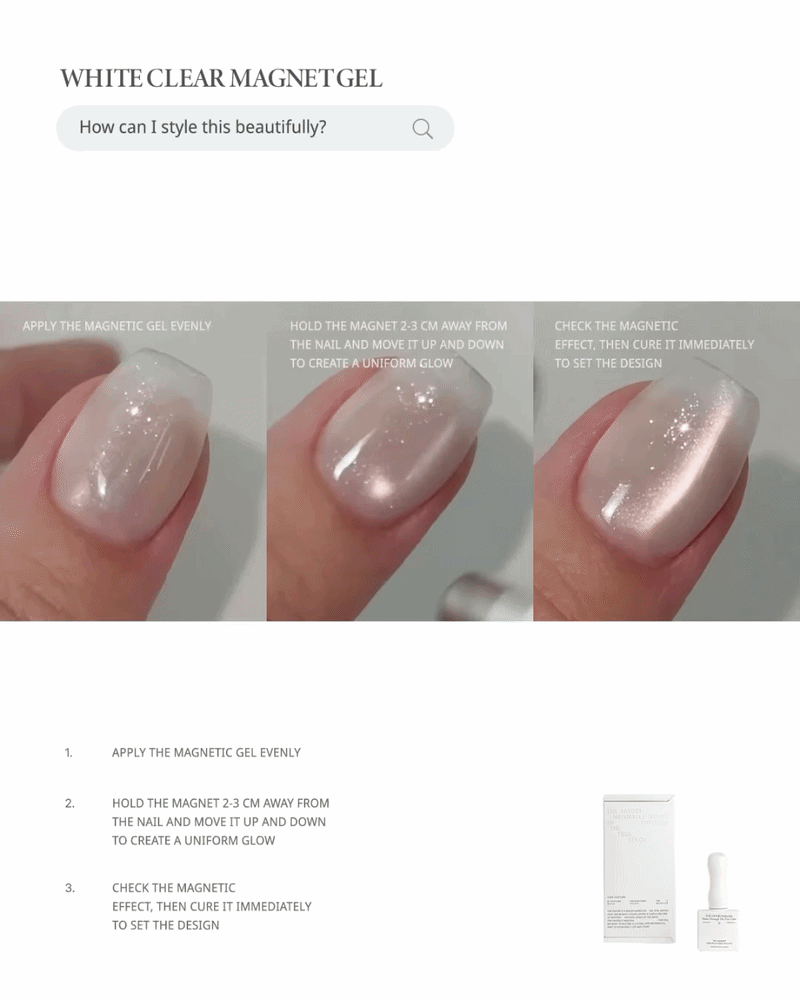 The Favori - White Clear Magnet Gel