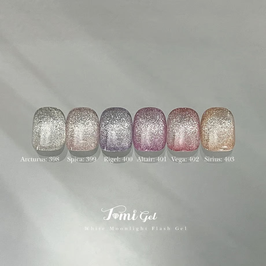 Tominail - White Moonlight Flash Gel 6 Color Set