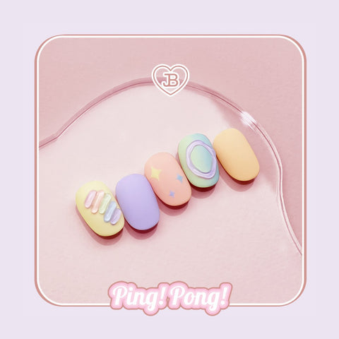 JIN.B Ping Pong Collection 8 Piece Pastel Color Gel