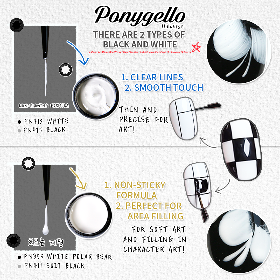 Ponygello Universe Color and Glitter Painting Individual Colors (PN412 - PN424)