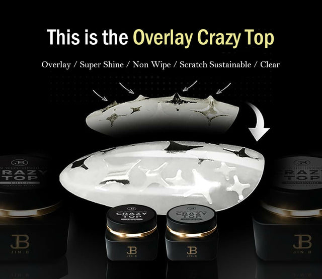 JIN.B Crazy Top Gel (25g & 40g Jars) (3 Types) – Sweetie Nail Supply