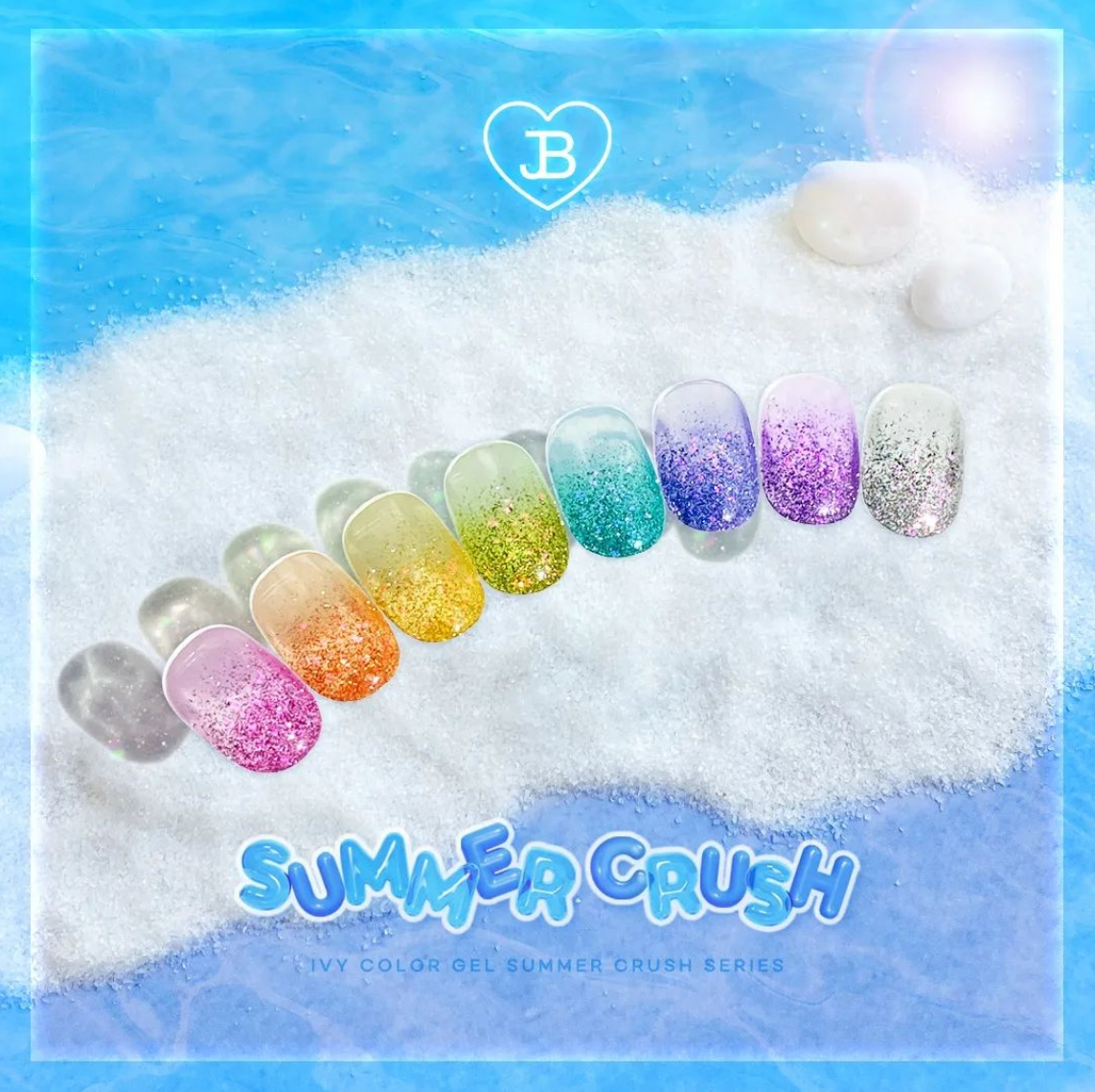 JIN.B Summer Crush Flash Glitter Gel Set (8 colors)