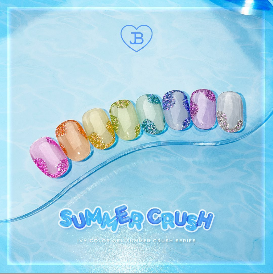 JIN.B Summer Crush Flash Glitter Gel Set (8 colors)