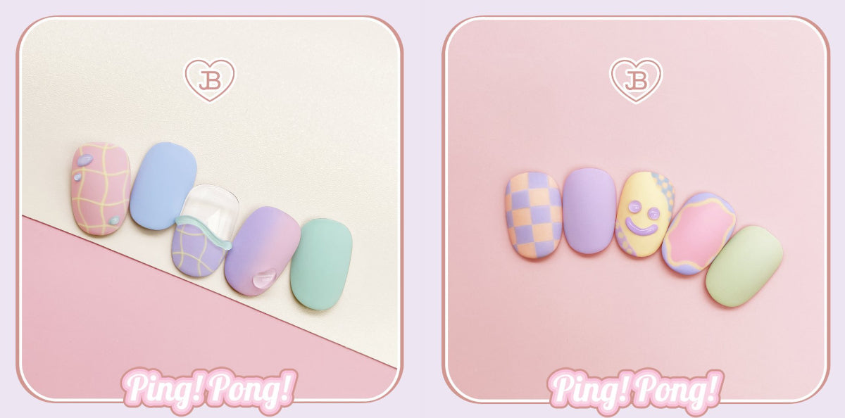 JIN.B Ping Pong Collection 8 Piece Pastel Color Gel