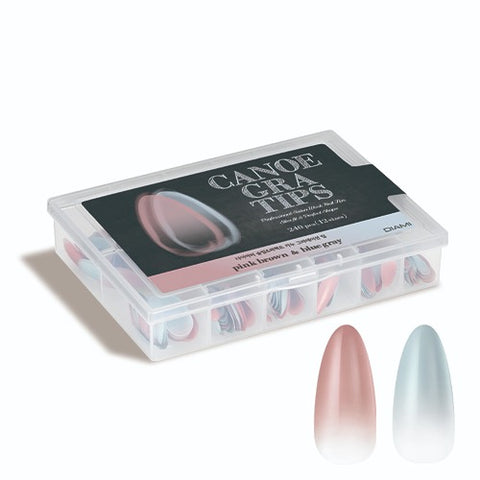 DIAMI Canoe Gradation Tip Pink Brown & Blue Gray