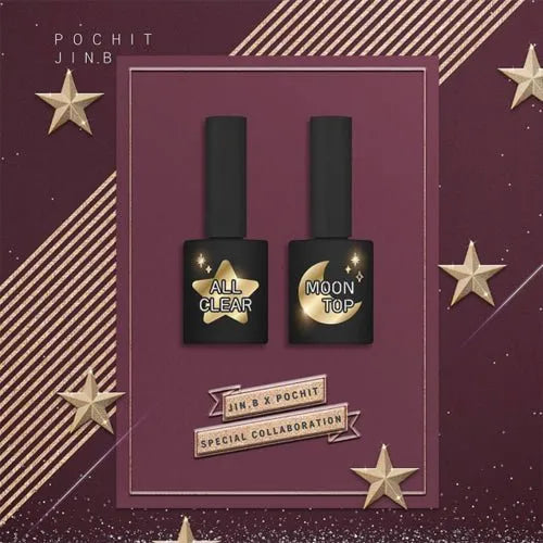 JIN.B x Pochit Moon Top + All Clear Gel Set (11ml)