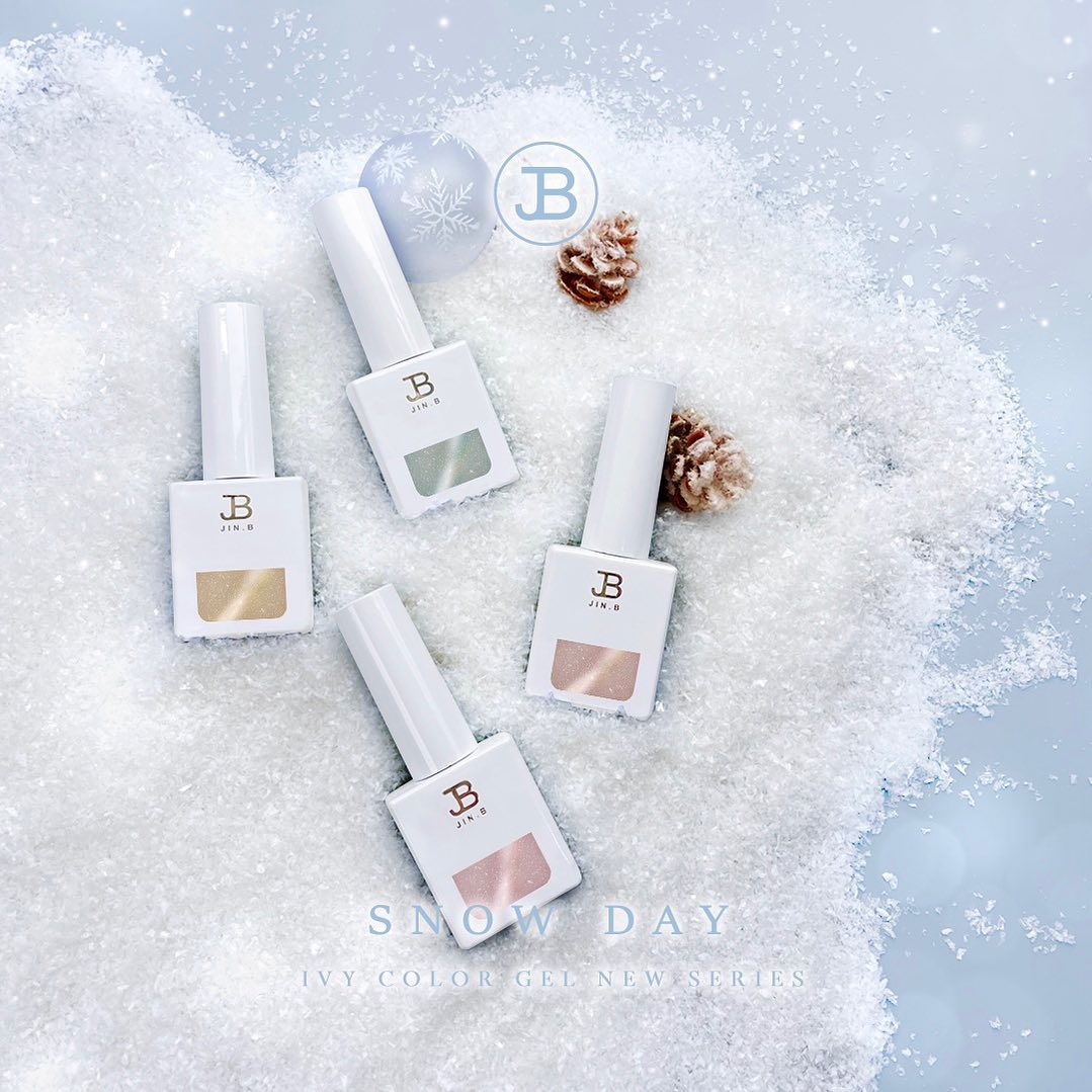 JIN.B Snow Day 8 Pc Color Set (Reflective Magnetic Glitter Gel)